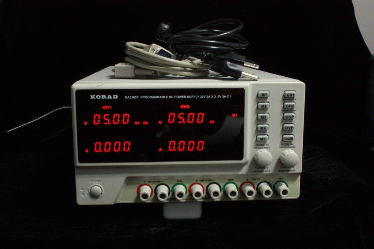 KORAD KA3305P - Programmable Precision Variable Adjustable 30V, 5A DC Triple Linear Power Supply Digital Regulated Lab Grade